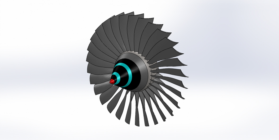 solidworks中的喷气发动机设计